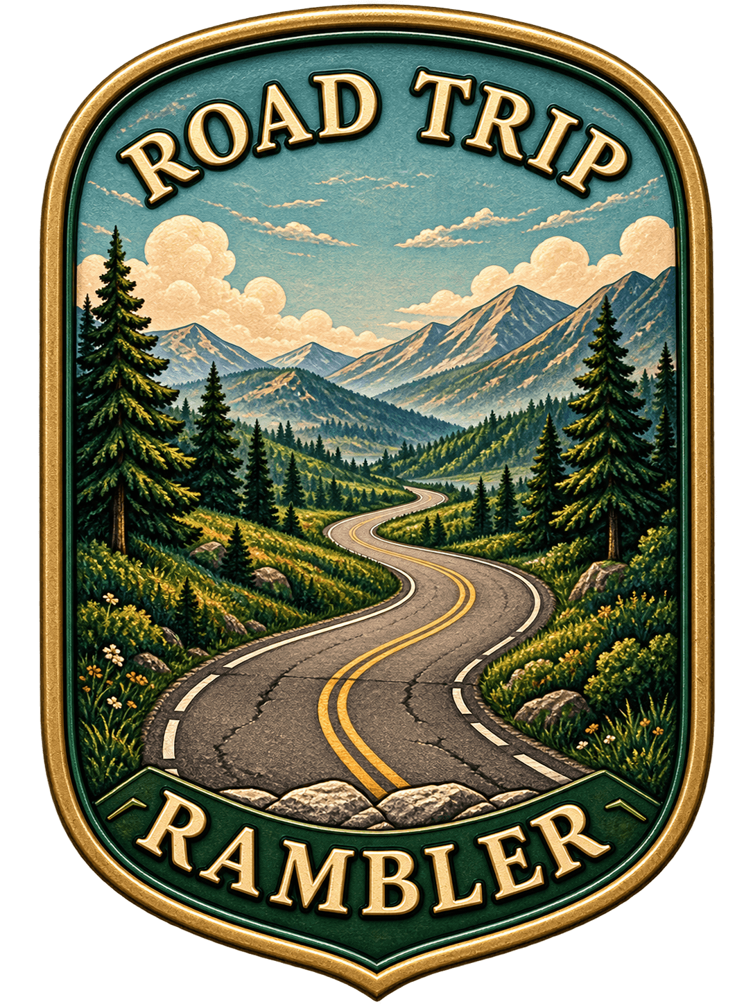 Road Trip Rambler Trail Badge artwork